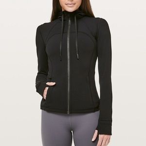 Lululemon Hooded Define Jacket in Black Satin